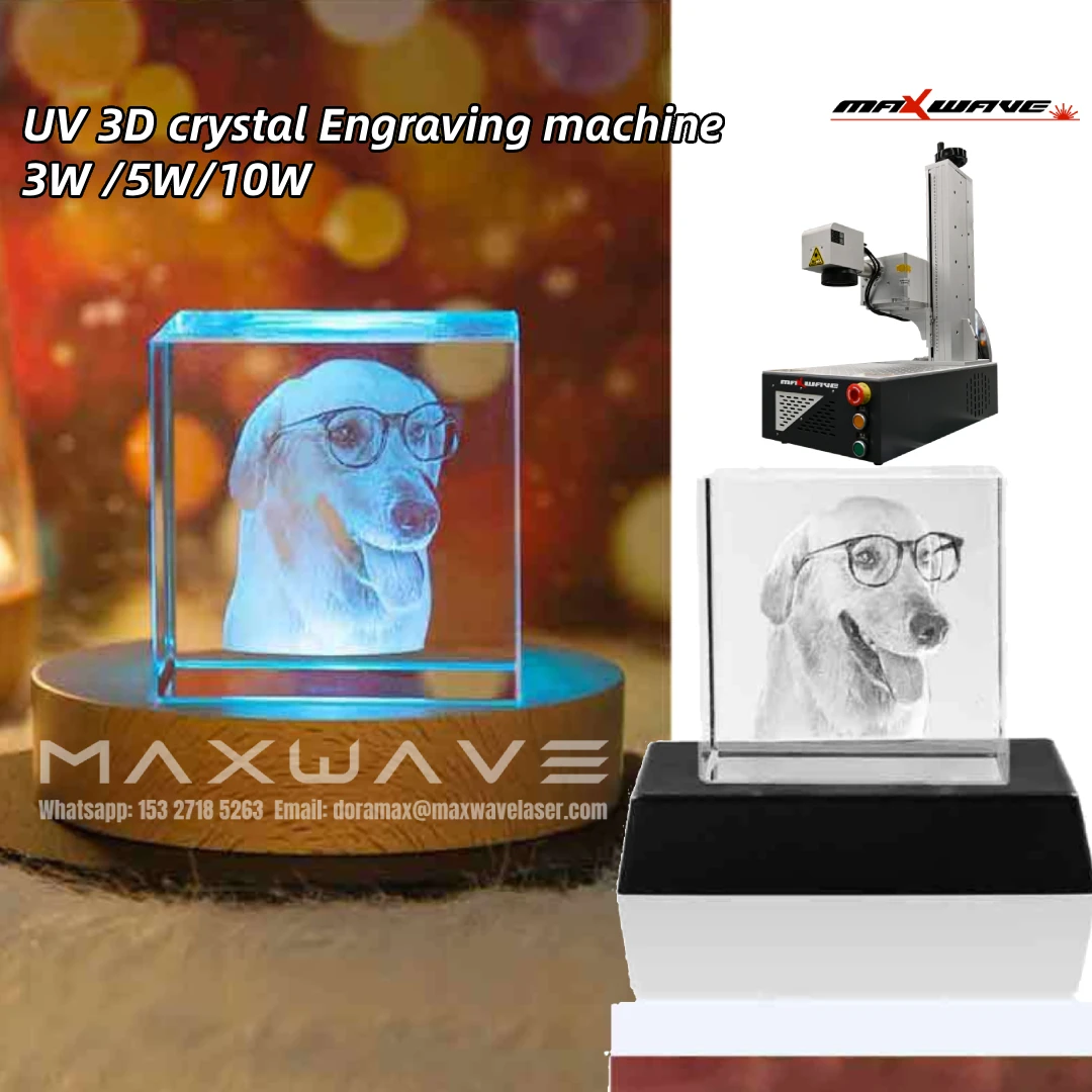 10W UV Laser Marking Machine 355nm UV 3W/5W/10W Glass Engraver for Glass/Wood/PVC/Metal/Plastic Leather Optional Rotary Axis