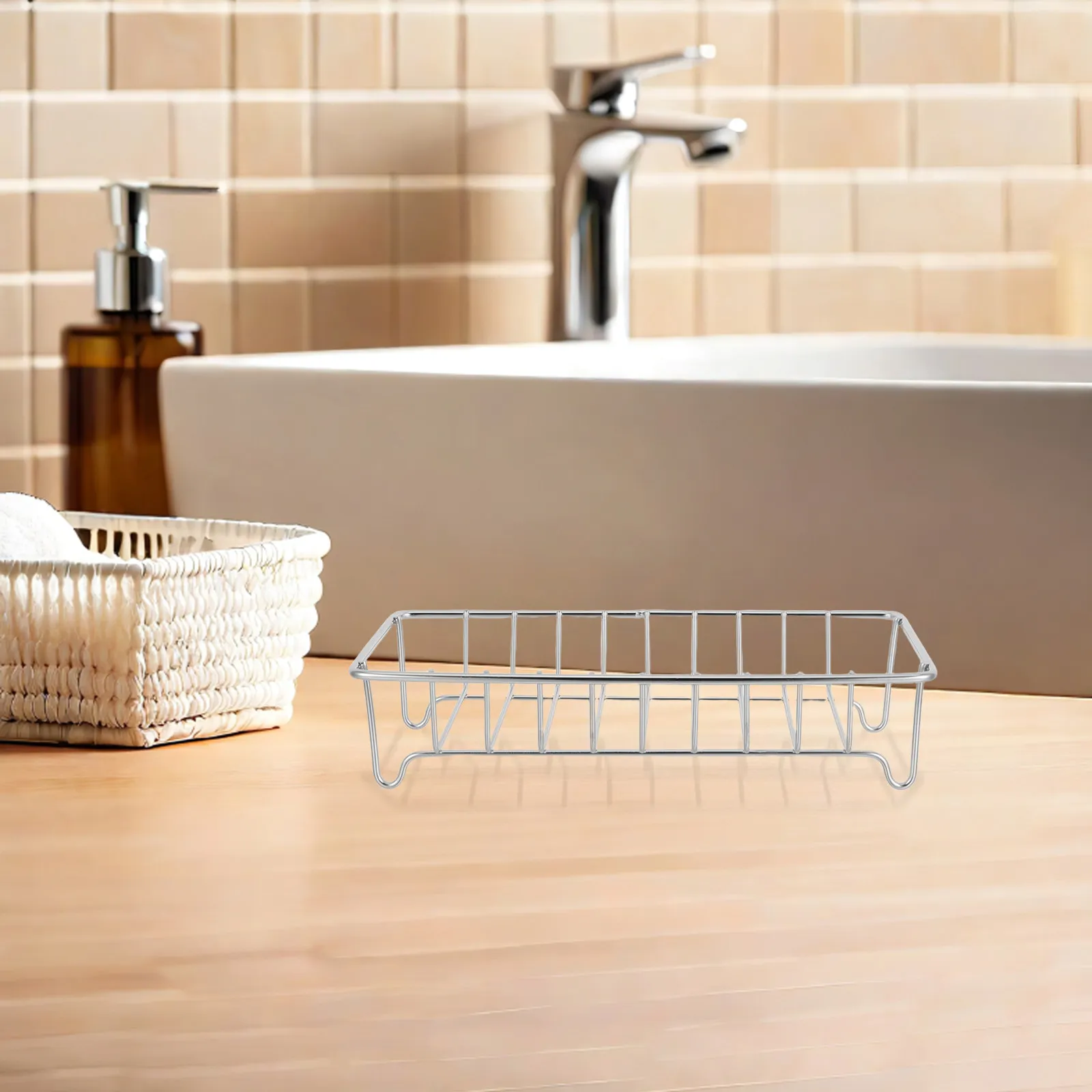 

Держатель для зубных щеток и пасты из нержавеющей стали, минималистичный органайзер для ванной комнаты, подставка для хранения на столешнице