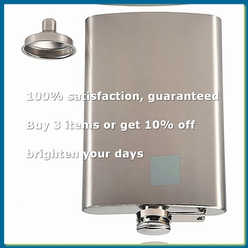 Whiskey Pocket 10oz Hip Flask Liquor Alcohol With Stainless Steel Screw Cap