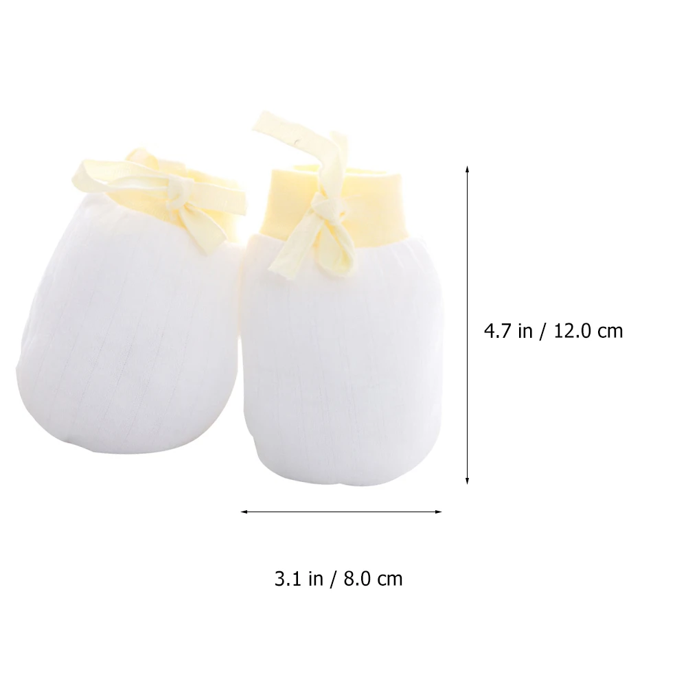 

4pcs Baby Mittens Gloves Anti Scratch Infant Newborn Warm Washable No-Scratch Protection Gentle Elastic Wrist For