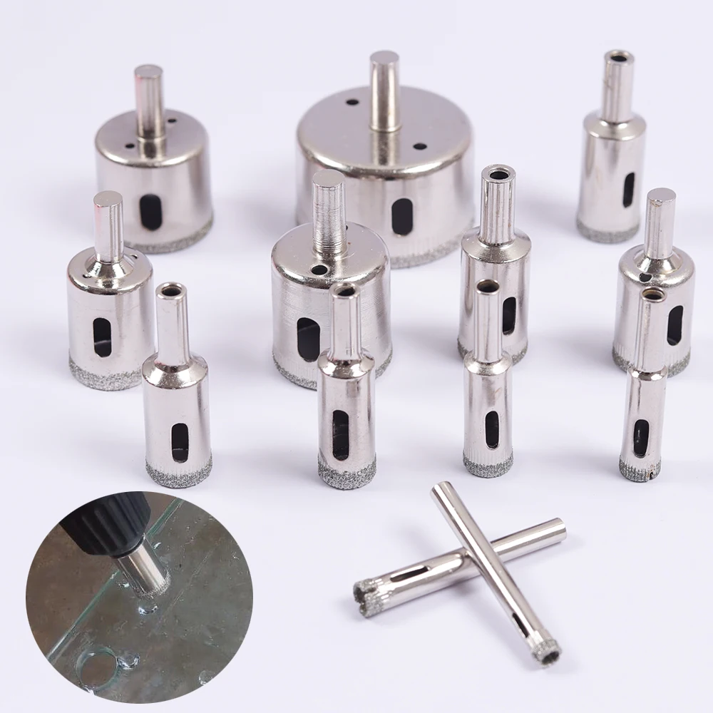 

10Pcs Diamond Coated Drill Bit Set 6-30mm/3-50mm Hole Saw Drill For Tile Marble Glass Ceramic Diamond Core Bit Cutting Tools