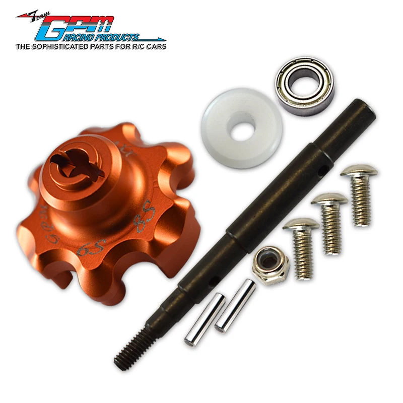 

GPM 4 aluminum alloy+# 45 steel straight shaft main tooth seat - set suitable for 1:5 X-MAXX 6S 8s MONSTER RC cars