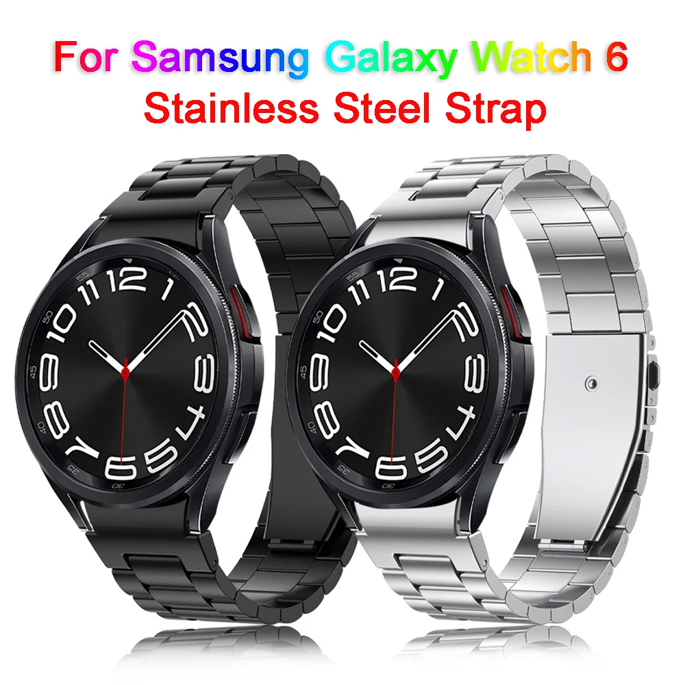 No Gaps Stainless Steel Strap For Samsung Galaxy Watch 6 5 Pro 40 44mm 45mm Band Watch6 4 Classic 47mm 43mm Belt Metal Wristband