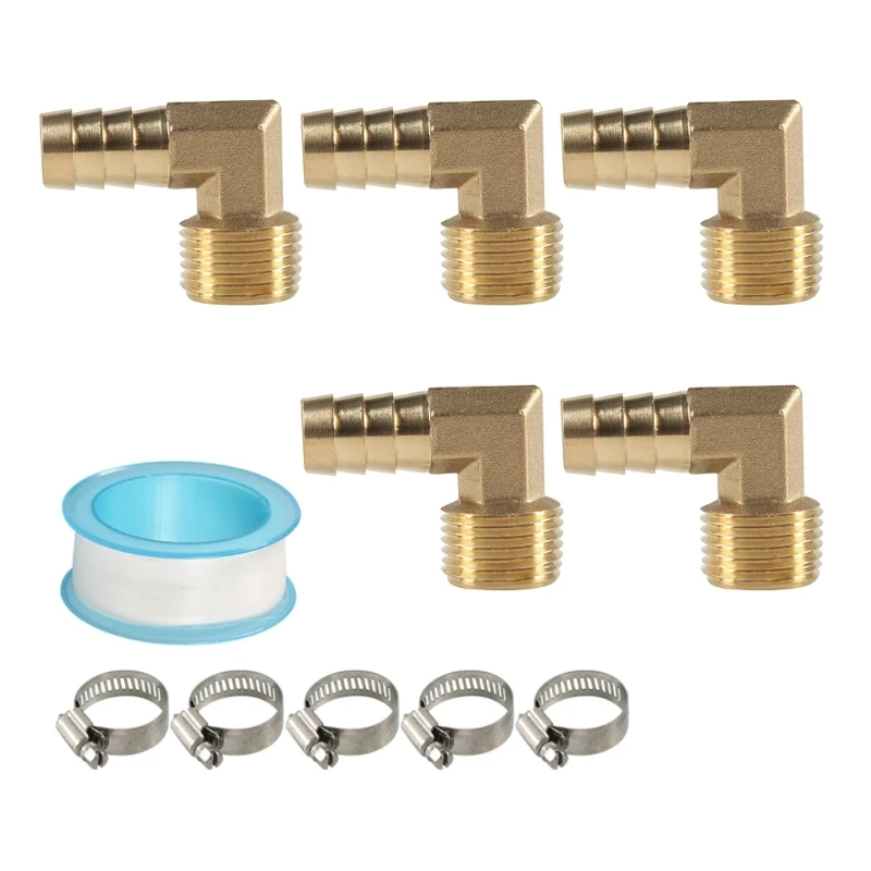 

Brass Barb Hoses Fitting 90Degree Thread Couplers Connectors Adapter for Fuels/AIR dropshipping