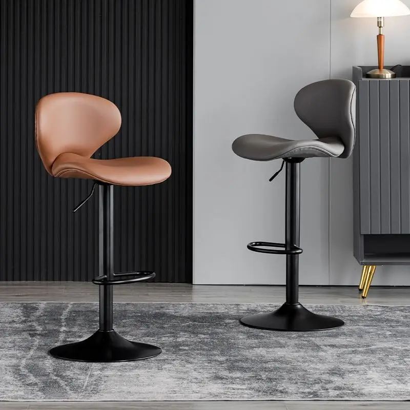 

Makeup Bar Chairs Commercial Backrest High Gaming Dining Reception Desk Cafe Bar Chairs Waterproof Sgabelli Korean Furniture