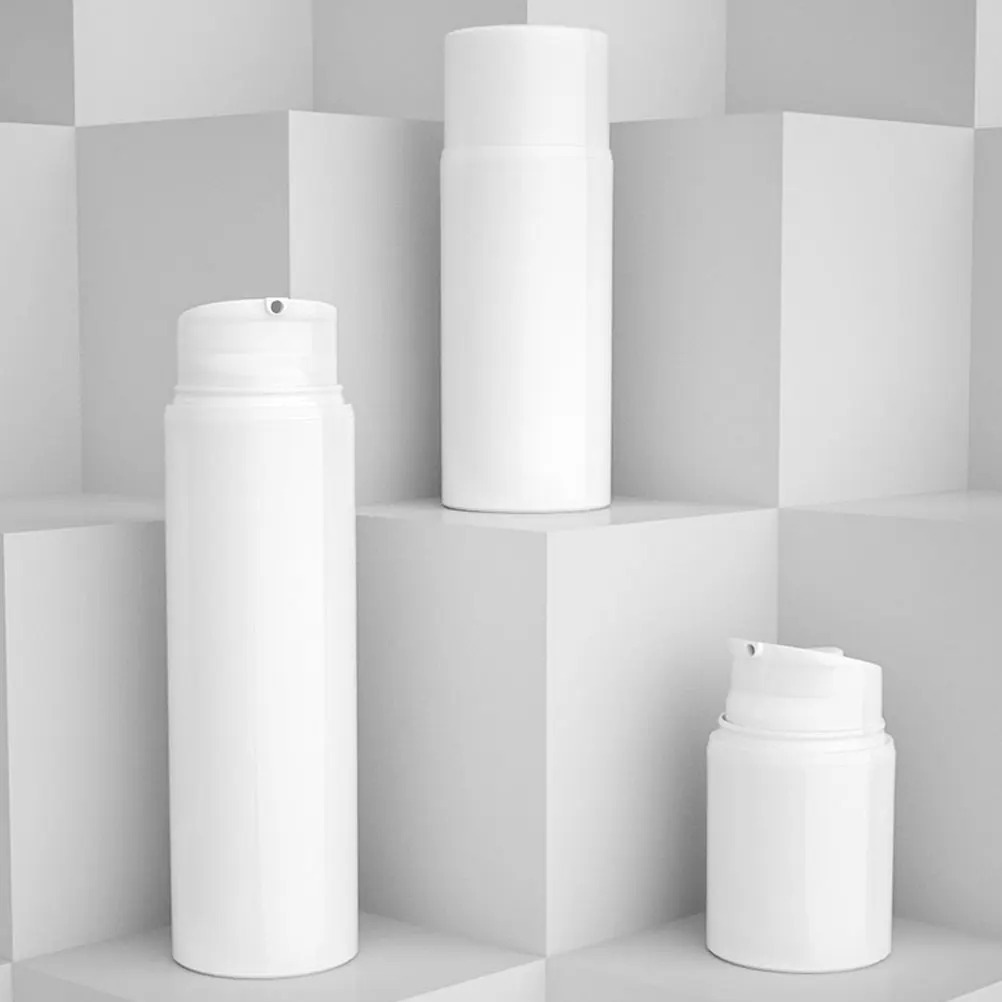 

3Pcs Plastic Sub Bottle For Lotion Dispensers Pump Vaccum Sub Porcelain White Lotion Bottle Vaccum Storage Decor
