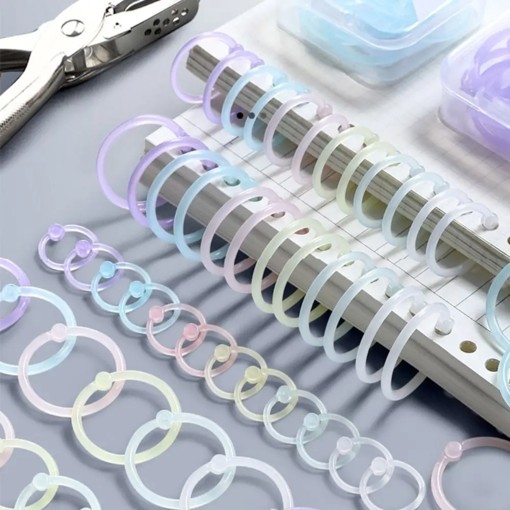 Creative DIY Binder Ring Multi-Function Plastic Loose Leaf Paper Fixing Clip 15/20/25mm Loose Leaf Paper Buckle School Office