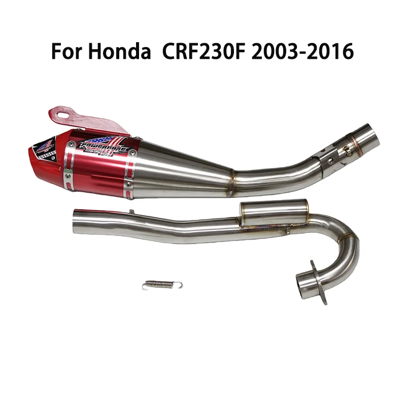 CRF230F Motorcycle Full Exhaust System Stainless Steel Muffler Pipe Kit Complete Escape Set Dirt Bike Off Road Racing Upgrade