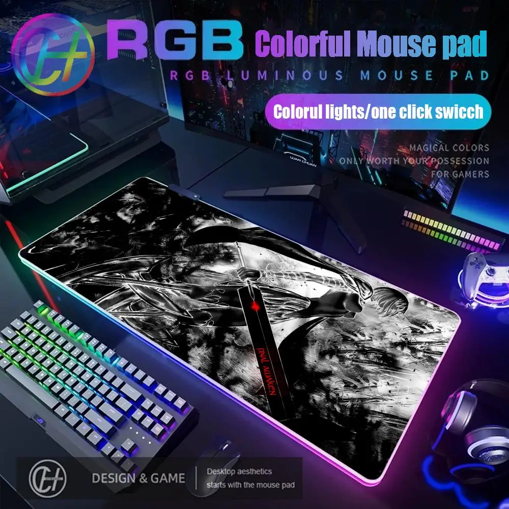 

800X400MM HYBXAXC Mouse Pad RGB Gaming Mouse 3MM 2MM Pad Desk Mat HD Gamer Large LED Light XXL claymore RGB Mouse Pad
