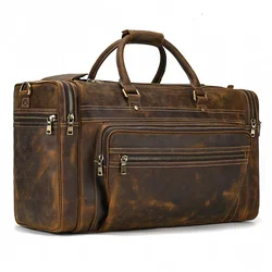 Exlarge Mens Crazy Horse leather Weekend Bag 22