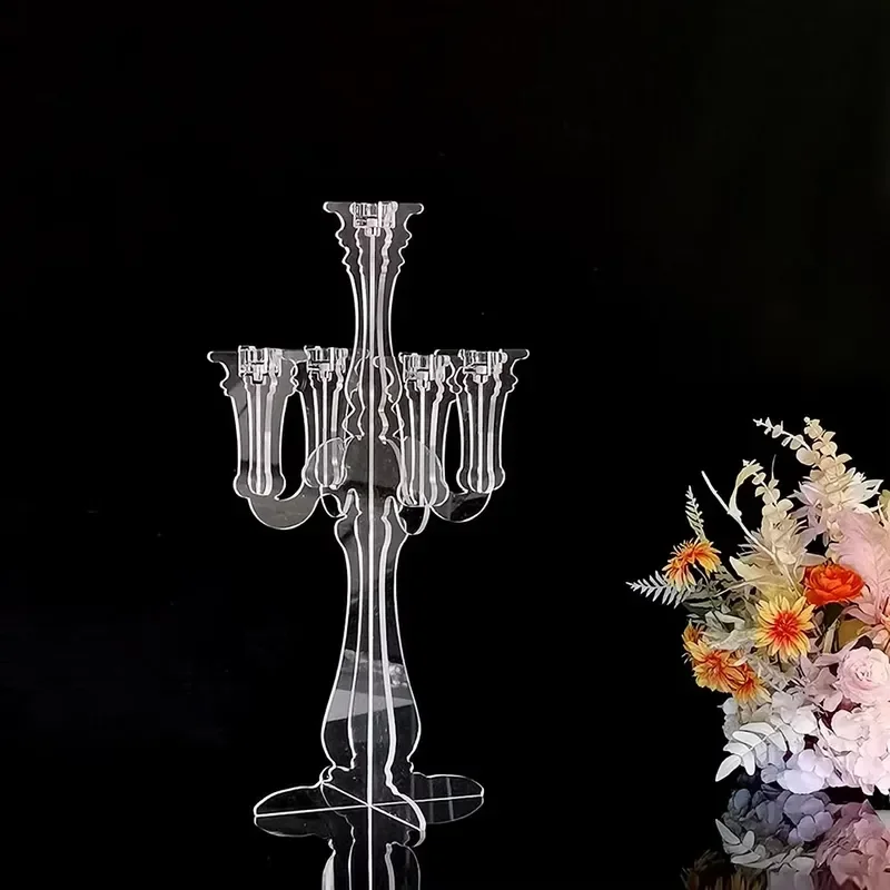Wedding ornament transparent acrylic crystal candlestick acrylic candlestick candlestick wholesale