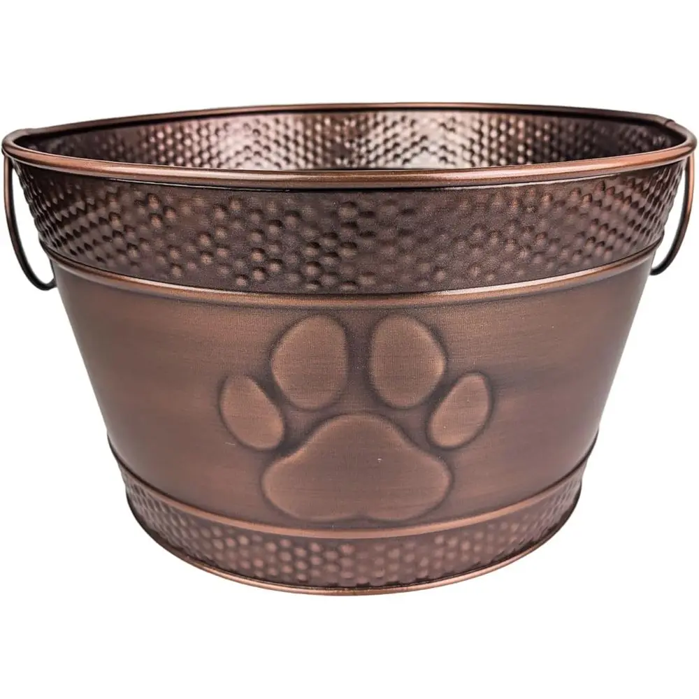 

Неразрушимый контейнер для хранения игрушек для собак с ручками, корзина-органайзер для игрушек, одеял, поводков - декор для дома, медный оттенок