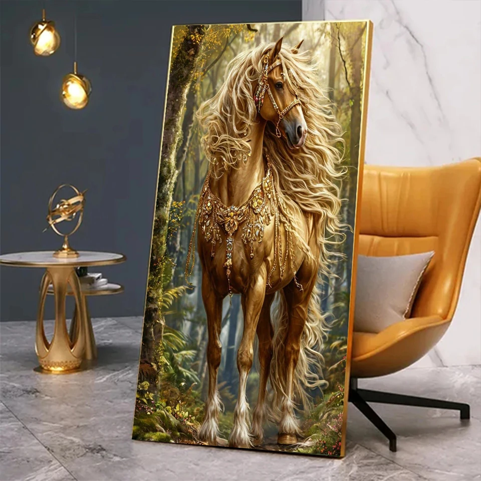 Horse 5D DIY Diamond Painting Embroidery Animal Art Cross Stitch Mosaic Rhinestones Handicrafts Craft Home Decor Gift