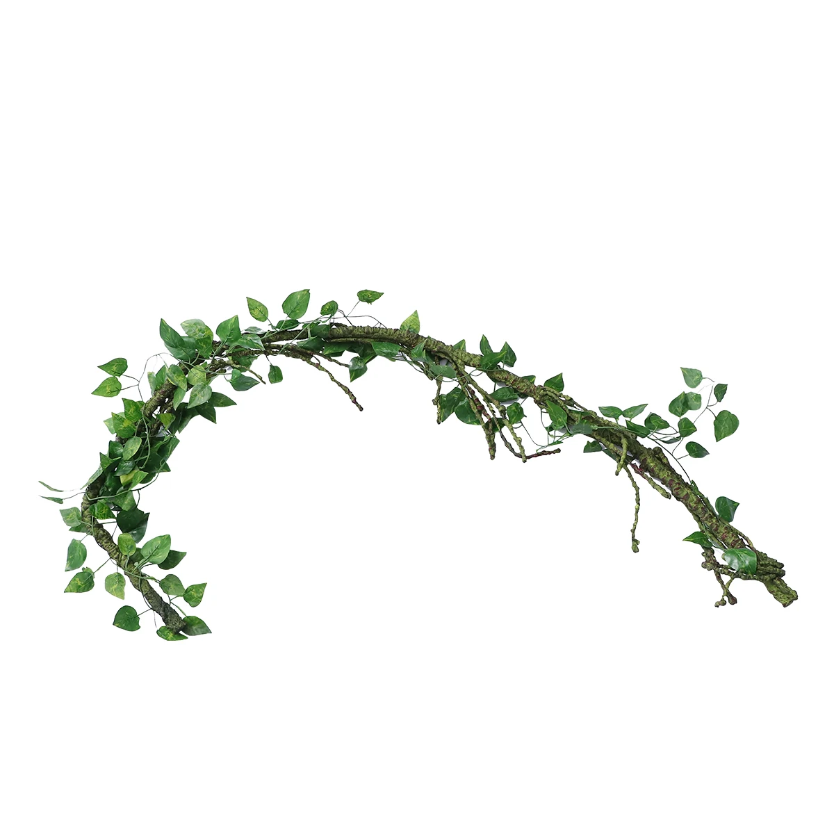 

3pc Jungle Vines For Reptiles Bendable Pu Artificial Leaf With Metal Core Lizard Frog Snake Habitat Decor Aquarium Plant
