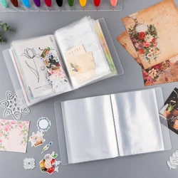A6 Size Clear Sticker Photo Storage Album with 40 Pages Booklet Stamp Cutting Dies Storage Book Organizer Folder for DIY Storage