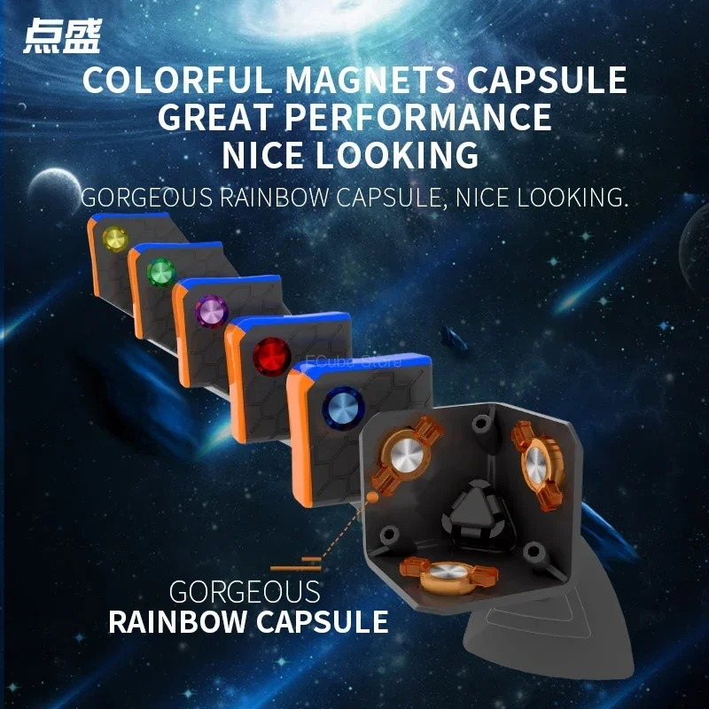 [ECube] DianSheng 12M Cube de vitesse magique magnétique sans autocollant jouets Fidget professionnels DianSheng Galaxy 12x12 Cube de Puzzle magique