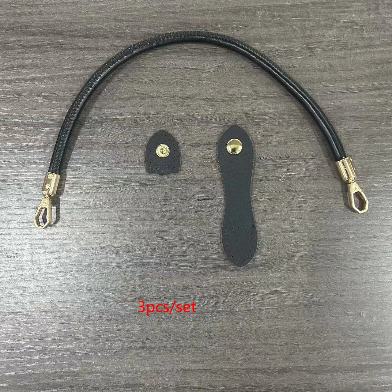 3Pcs/Set Pu Leather Bag Handle Strap with Buckle Accessories Set, Curved Handle Strap, Easier to Install and Remove, Suitable For: DIY Bag Enthusiasts, People Who Like to Transform Old Bags