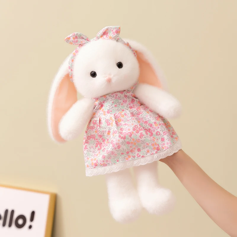 

Kawaii Plush Rabbit Toy Wearing A Skirt Stuffed Animal Bunny Rabbit with Dress Soft Doll Pillow Birthday Christmas Gift for Girl