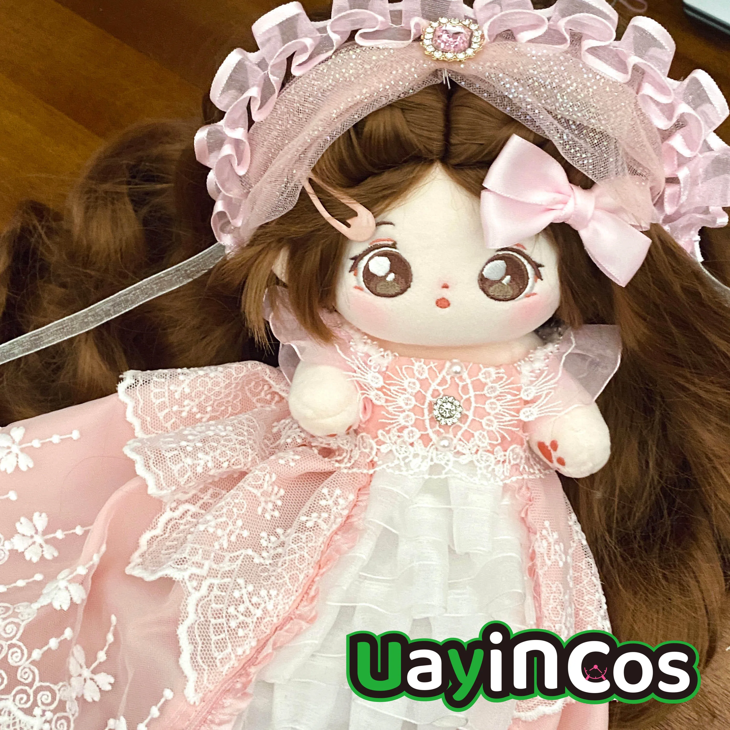 

20 см кукольная одежда принцесса фея шпилька для волос Hanfu Lolita Милая набивная юбка плюшевые куклы Аксессуары аниме игрушка для детей G