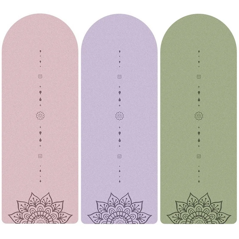 Tapete de Yoga Antideslizante de Fibra de Coco y Caucho PU, Tapete de Fitness con Curva Personalizada, Tapete de Pilates en Forma de Semicírculo, 181*66*5mm