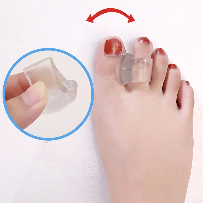 Soft Silicone Gel Toe Separator Bone Corrector Straightener Silicone Gel Thumb Valgus Finger Protector Bunion Adjuster