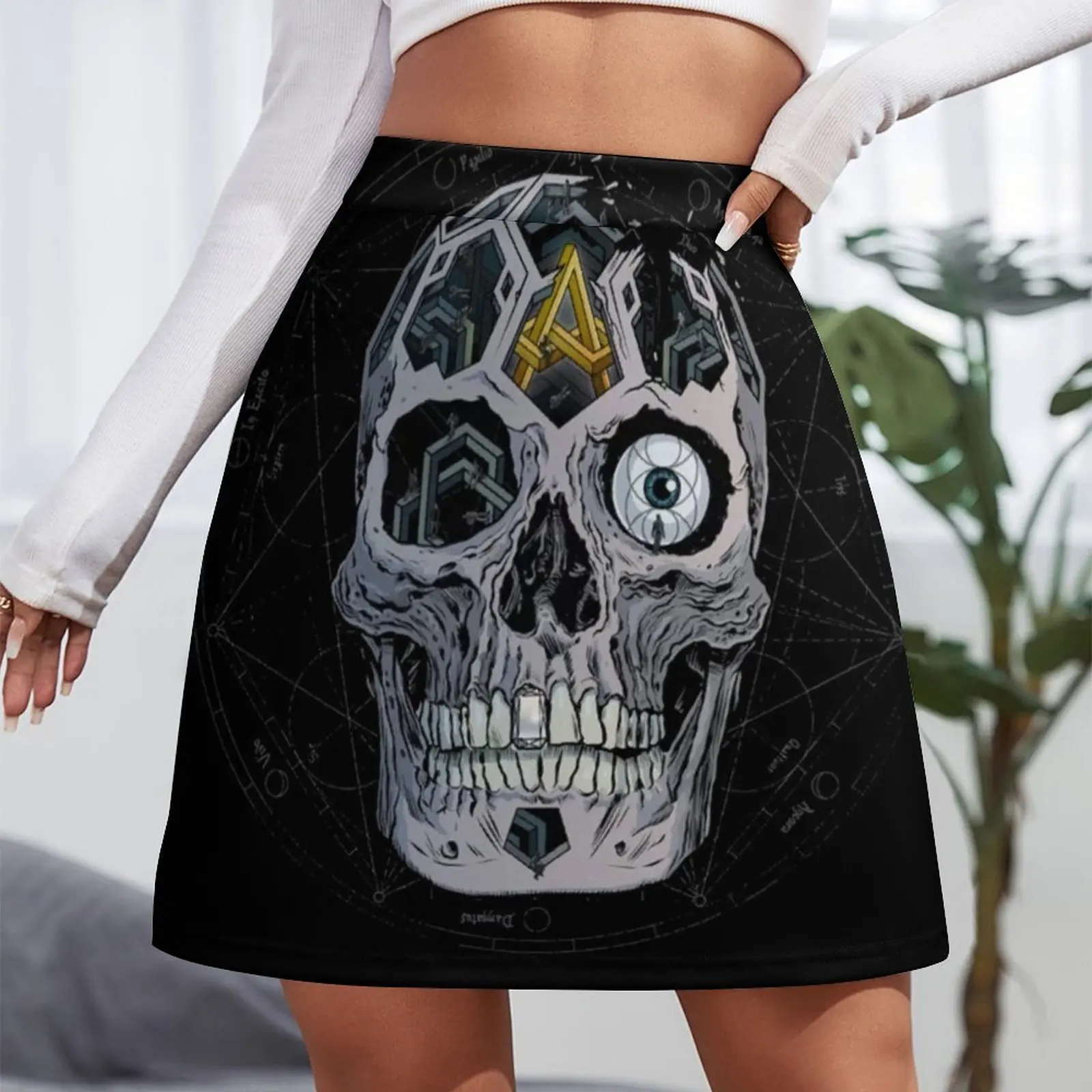 Atreyu - In Our Wake, Skull Album Cover Design Mini Skirt elegant skirts for women mini skirt for women Mini Skirt