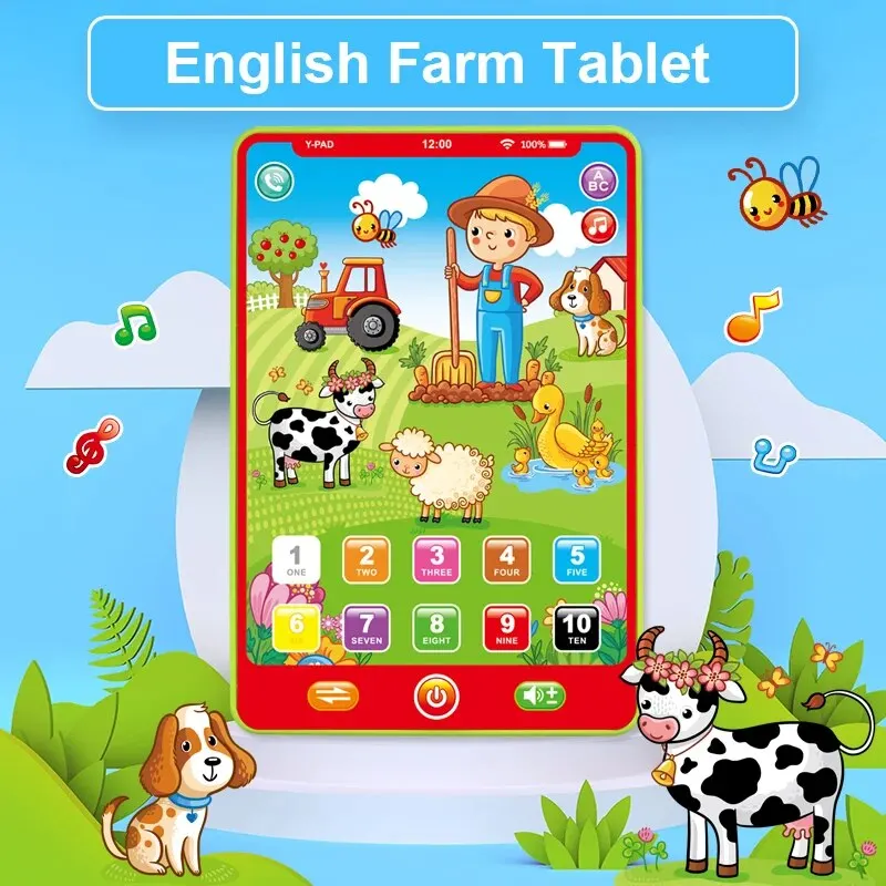 Smart Tablet Point Reader Farm Touch Phonetic Early Toy Reading Machine, Touch Voice Early Education Machine Toys