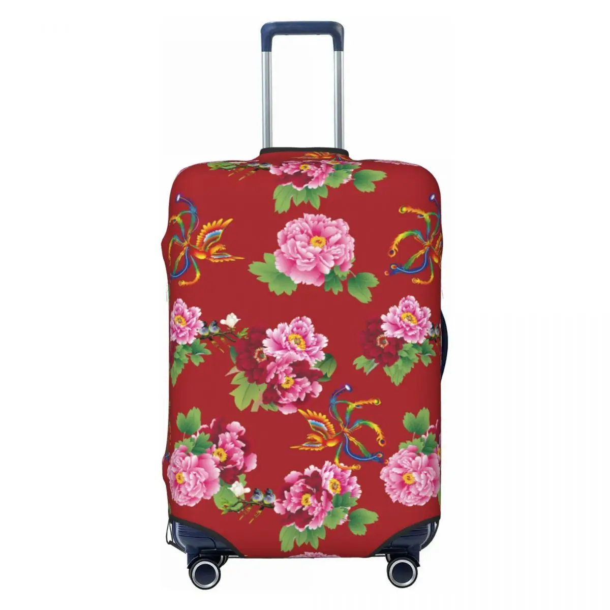 Dongbei Big Flower Suitcase Cover Flight Chinese Style Strectch Luggage Supplies Cruise Trip Protector