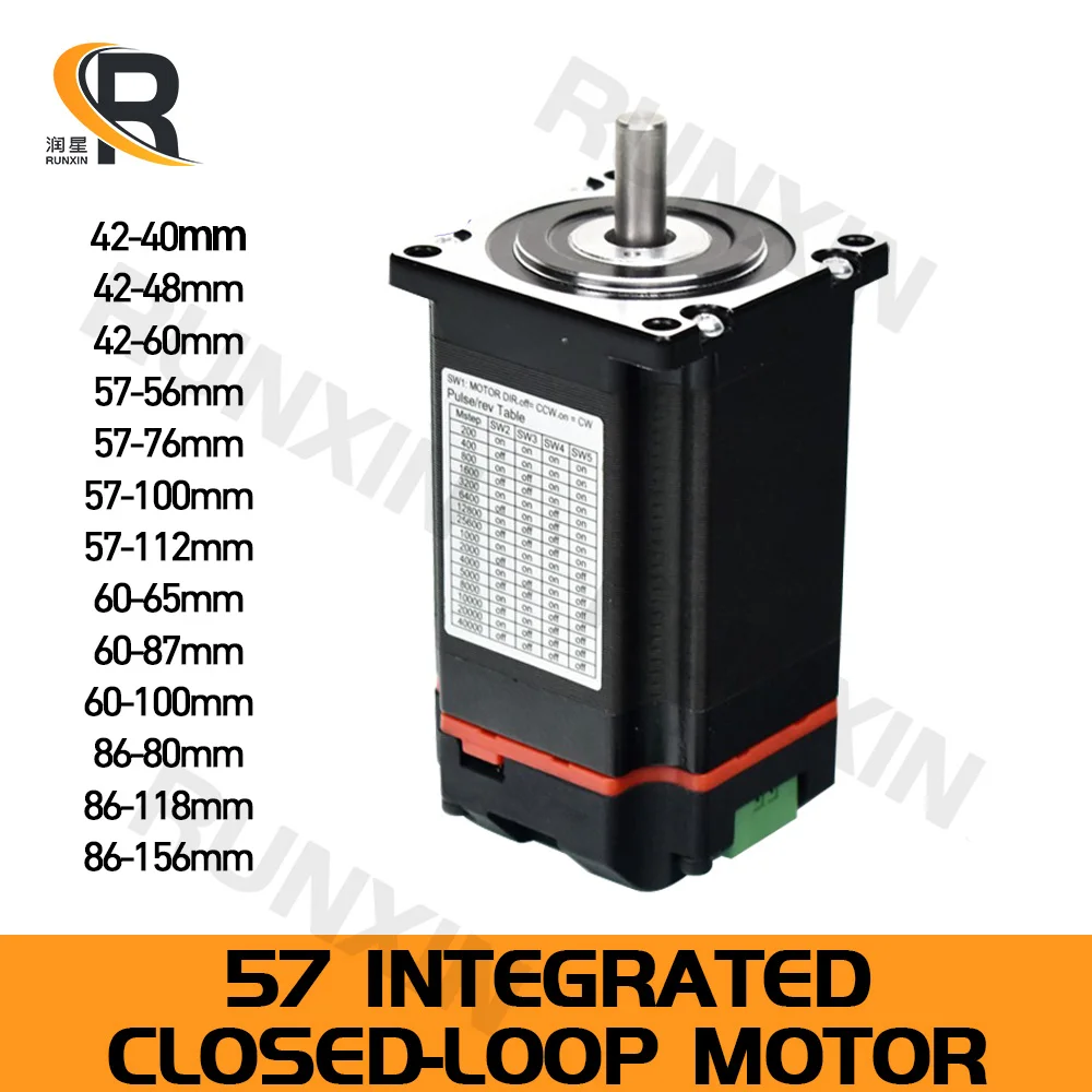 

RXTNC Nema23 57 Integrated Closed-Loop Stepper Motor Driver Integrated Motor 3.2N.m 1000 Line Encoder For CNC Parts 3D Painter