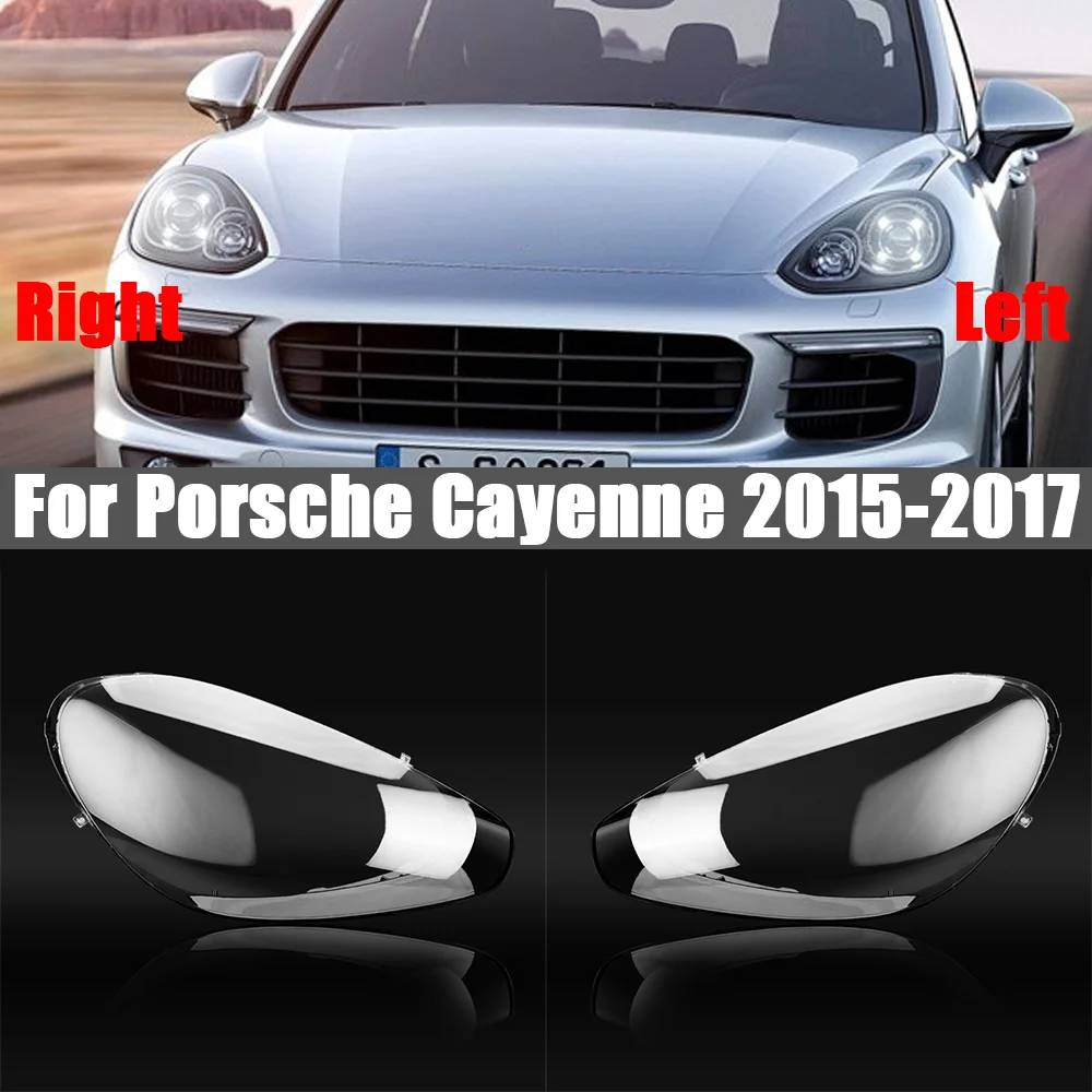 

For Porsche Cayenne 2015 2016 2017 Front Headlight Cover Lamp Headlamp Cover Shell Mask Lampshade Lens Glass Car Accessories