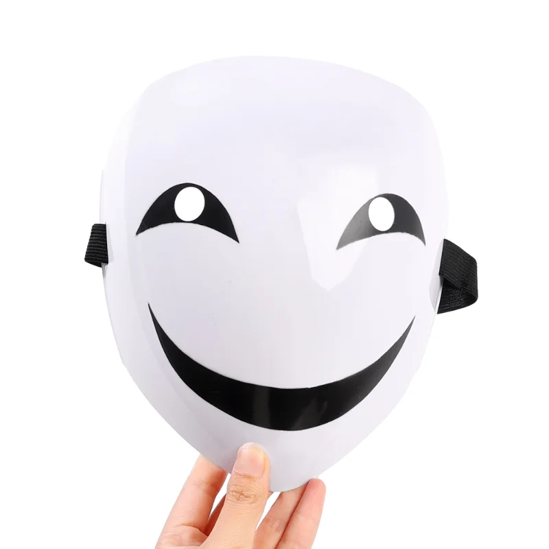 Casque de cosplay Anime japonais pour adultes, masque réglable visible, accessoires de costume, cadeaux d'Halloween, collection de balles noires, Hiruko blanc