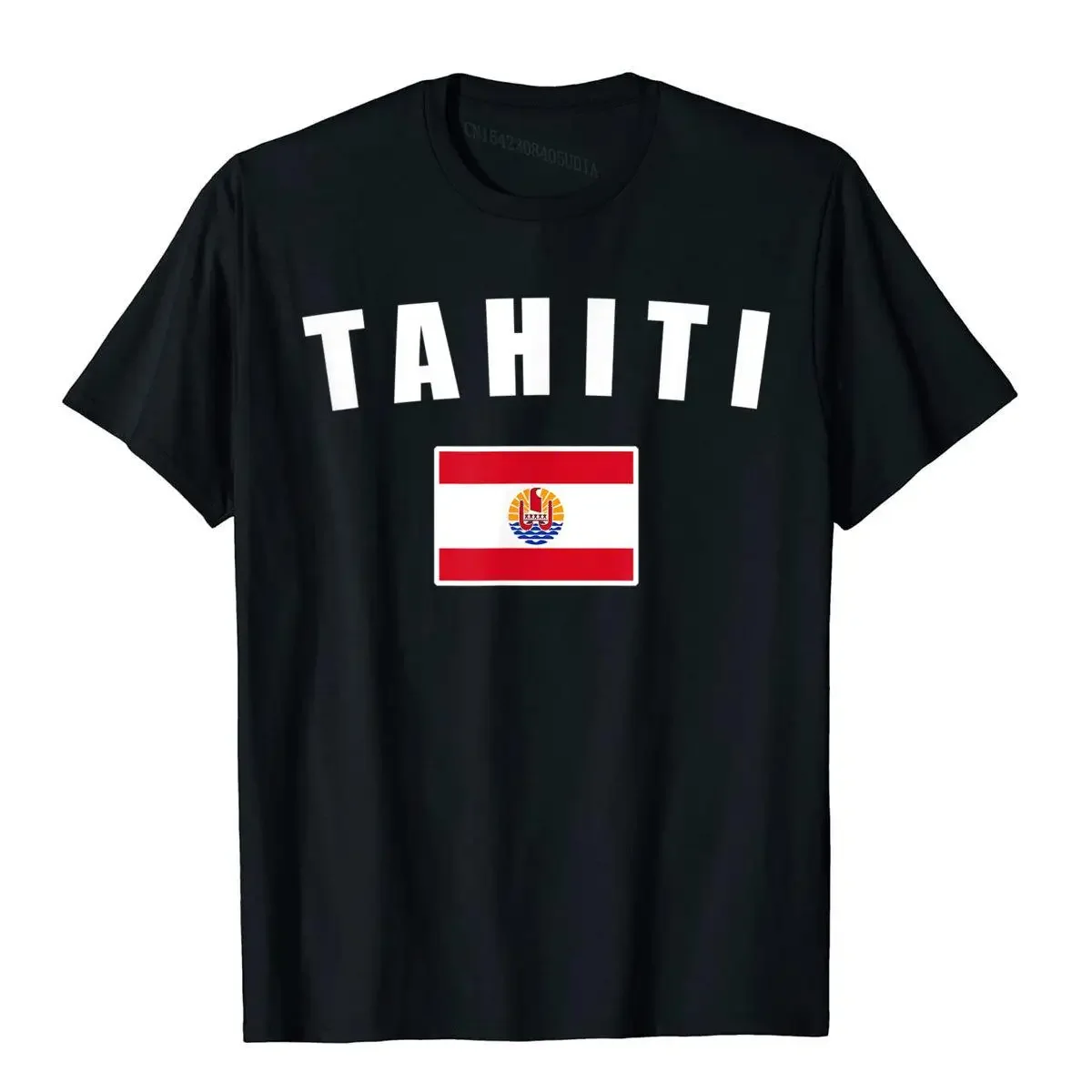 Tahiti Tahitian National Country Flag Tahiti Flag T-Shirt Company Leisure Top T-Shirts Cotton T Shirt For Men Moto Biker