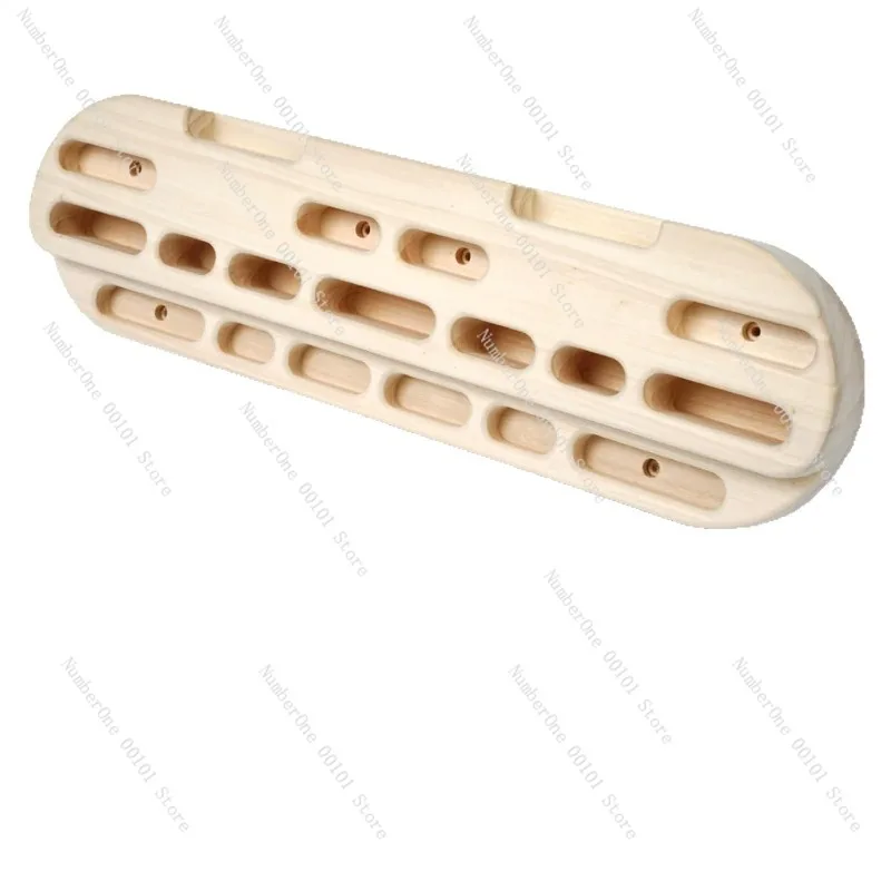 Wooden Portable Hangboard Finger Strength Training Board Pull Up Grip Trainer Rock Climbing Hanging Board Long Design Doorway