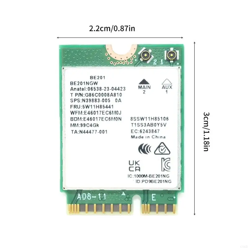 C90F WIFI 7 Adaptador 5800 Mbps Compatível com velocidade velocidade 5.4 conexão 2.4 GHz+5Hz+6 GHz WDIE