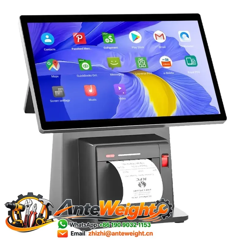 Android Touch Screen POS Terminal with Built-in Thermal Printer Restaurant Self Service Ordering Payment Checkout Kiosk Register