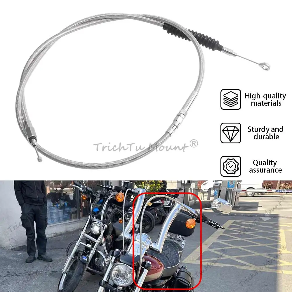

Мотоциклетный трос сцепления из вольфрамовой стали 180 см для Harley Sportster 883/1200 Super Low Iron 883 Forty Eight Seventy Two 2011-2015