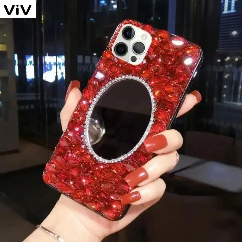 Rhinestone Inlaid Phone Case for iPhone 16 Plus 15Pro, 14Plus, 13 Pro, 12 Mini, 11Pro MAX, Luxury, New Gemstone Cover