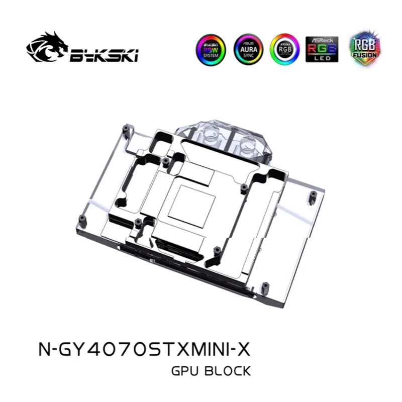 Bykski N-GY4070STXMINI-X Blocco GPU per Gainward GeForce RTX 4070 SUPER MINI Scheda video Design a copertura totale/ Prevenire la corrosione