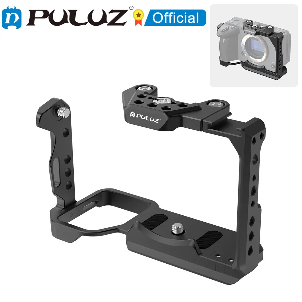 PULUZ for Sony ILME-FX30 / FX3 Metal Camera Cage Stabilizer Rig with NOTA Slider 1/4 Screws 3/8 Expansion & Arri Position Holes