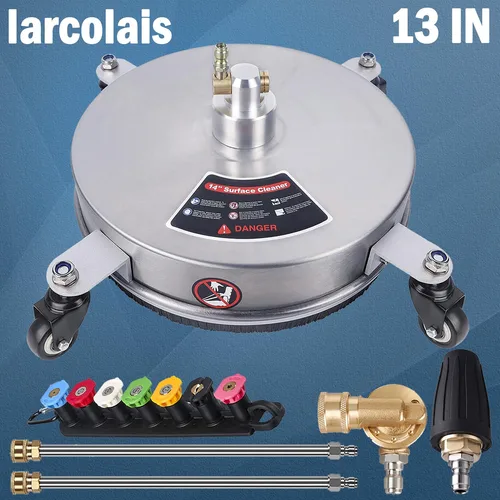 Limpiador de superficies para lavadora a presión, 4000 PSI, 13 pulgadas, entrada, acera, Patio, limpieza de acero inoxidable para Karcher, conector rápido de 1/4""