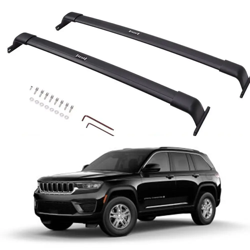 2Pcs Roof Rail Racks Cross Bars Crossbars Fits for Jeep 2022 2023 Grand Cherokee