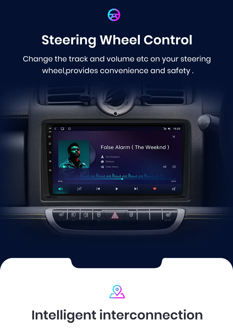 Junsun Carplay Android Auto Autoradio für Smart Fortwo 451 2005 - 2010 Intelligentes System Stereo Multimedia Autoradio ﻿ – Detail 13