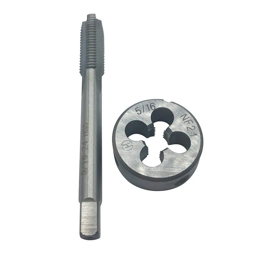 5/16“-24 Machine Thread Tap And 5/16“-24 NF Round Thread Die Right Hand