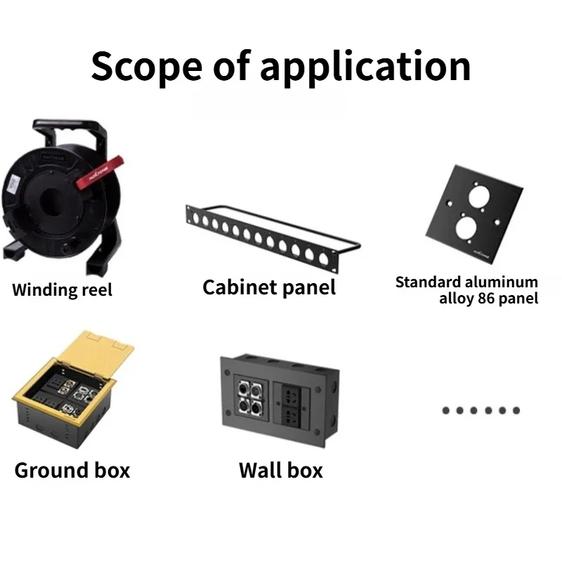 1PCS Metal Round Socket Module RJ45 Straight Through Network USB2.0 USB3.0 Connector Panel Mount CAT6&Type C&HDMI-Jack Converter - view 5