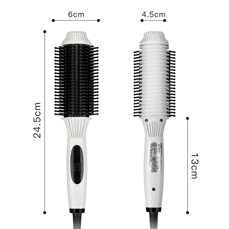 

【SELLING FAST! 】Hair Straightener Curler Comb 2 In 1 Straightening Curling Anti-Scald Comb Styler Straight Volumes Hair Beauty T