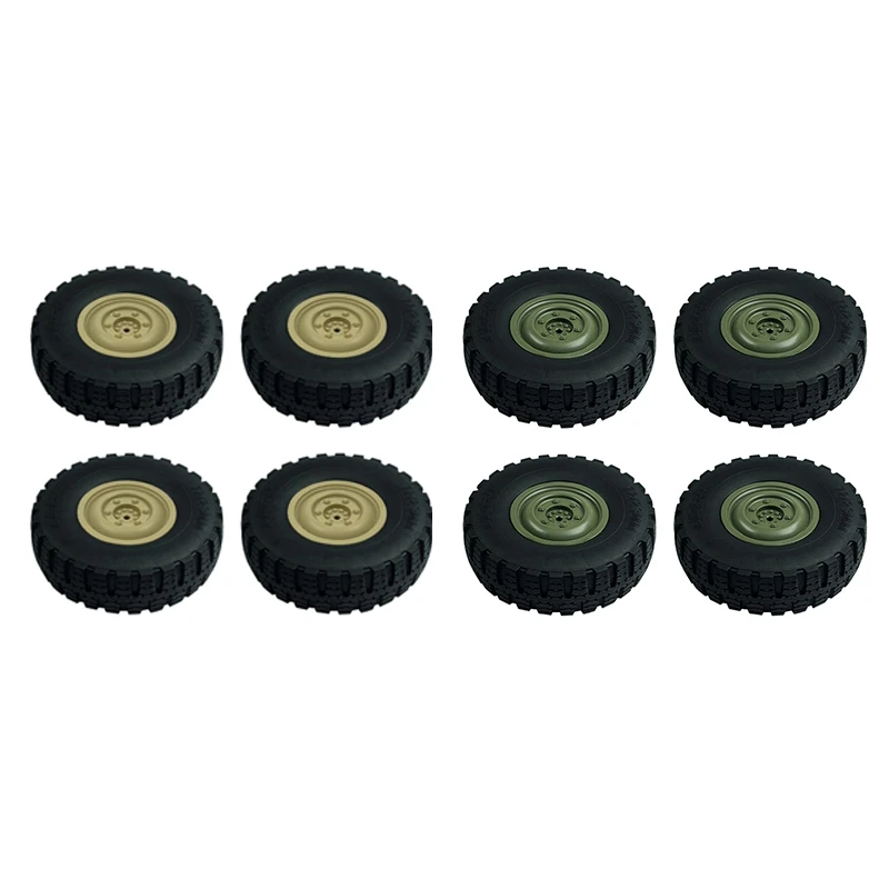 Neumático de rueda de 4 piezas para LDRC LD-P06 LD P06 Unimog 1/12 RC, accesorios de repuesto para coche y camión, color verde