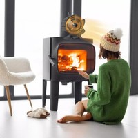 Heat Powered Wood Stove Fan 5 Blade Fireplace Fan Furnace Air Blower for Wood/Log Burner/Fireplace Eco Friendly Fan