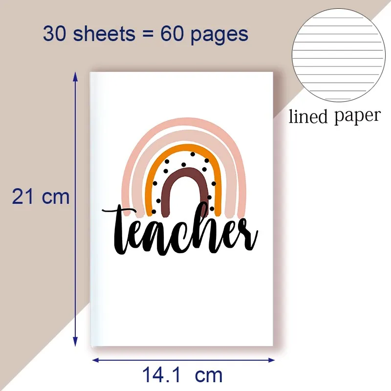 Imagem -05 - Design Floral Caderno Ensinar Inspiração Amor Arco-íris Escrita Pad Journal Professor Presente Dia Vida Faça Você Mesmo Appreciation Notebook a5