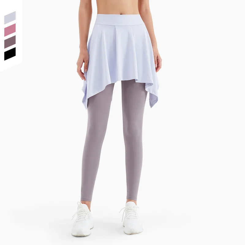 Falda de Yoga deportiva para mujer, Falda corta de vendaje de una pieza, toalla de cobertura de cadera, pantalón de baile de Ballet, vestido de