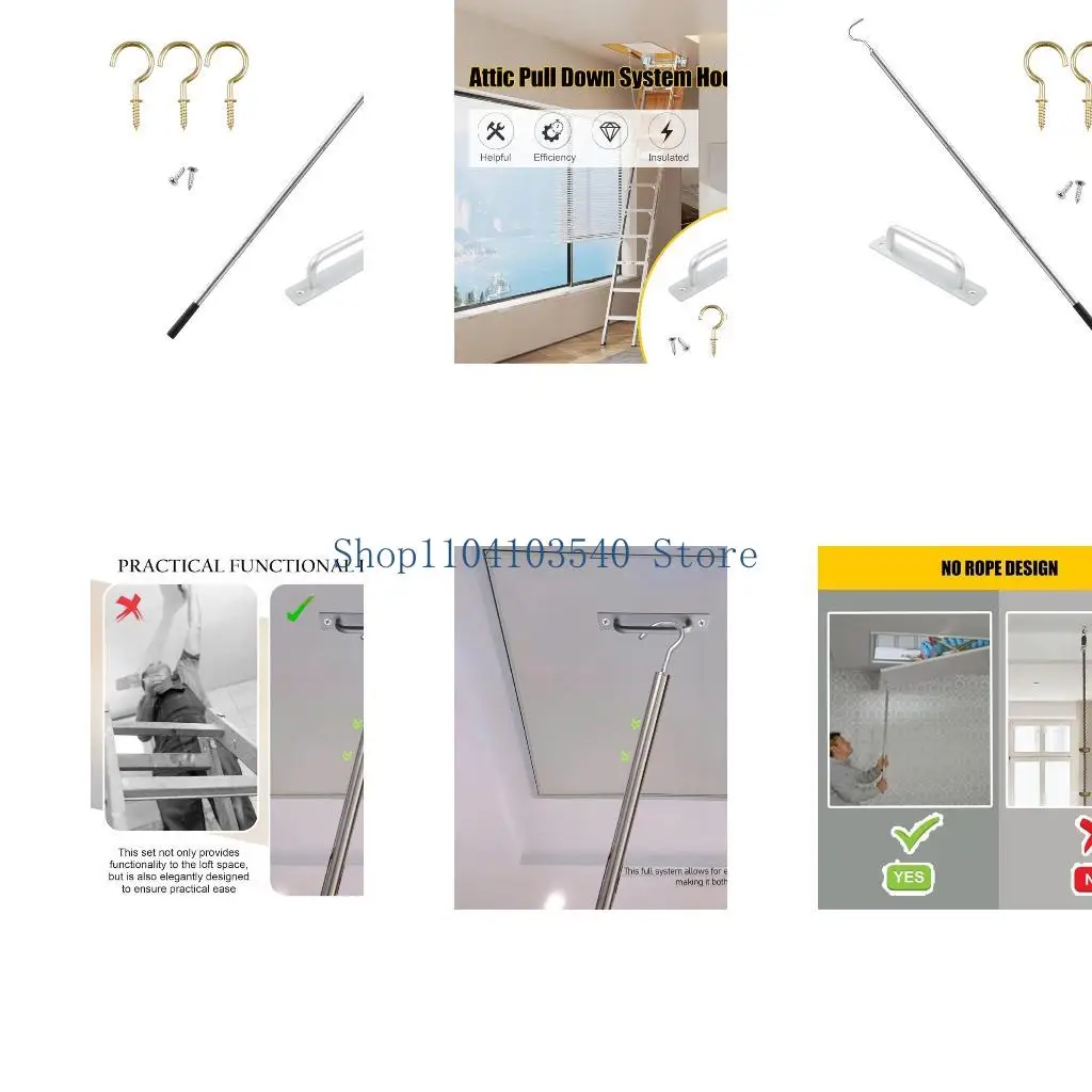 02DC Reliable Attic Access Solution with Extendable Poles Design Attic Access Solution